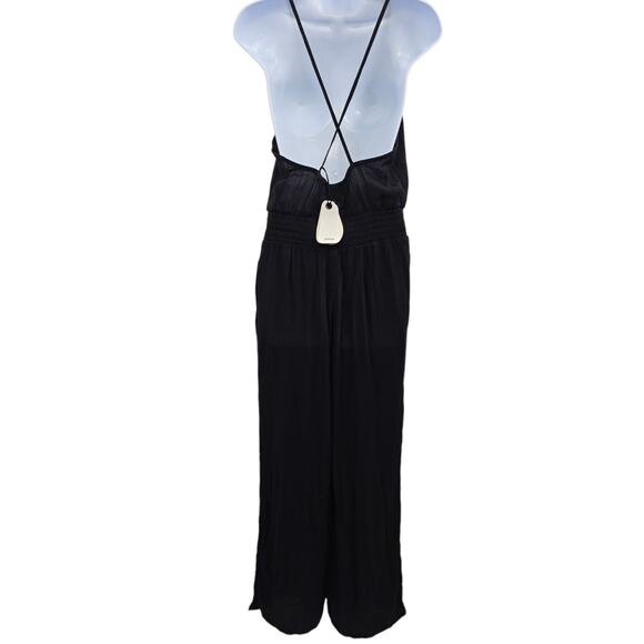 prAna Jumpsuit Women's Size Small Black Wide Leg Lightweight Summer Vacation - Picture 4 of 13